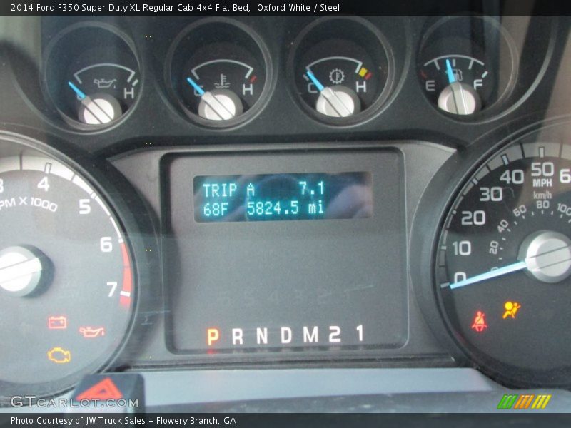 Oxford White / Steel 2014 Ford F350 Super Duty XL Regular Cab 4x4 Flat Bed