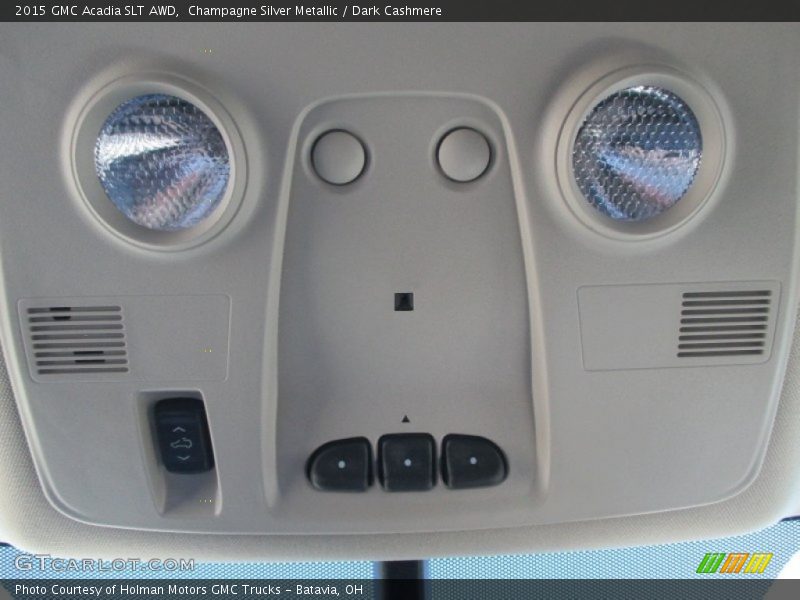 Champagne Silver Metallic / Dark Cashmere 2015 GMC Acadia SLT AWD