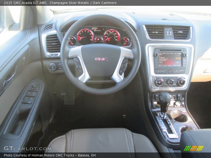 Champagne Silver Metallic / Dark Cashmere 2015 GMC Acadia SLT AWD