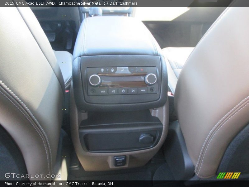 Champagne Silver Metallic / Dark Cashmere 2015 GMC Acadia SLT AWD