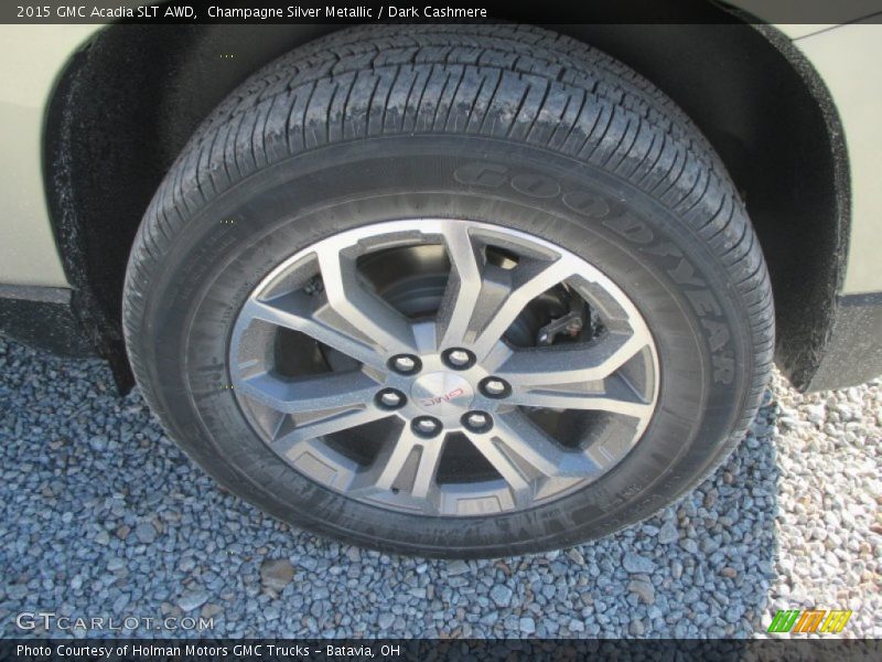Champagne Silver Metallic / Dark Cashmere 2015 GMC Acadia SLT AWD