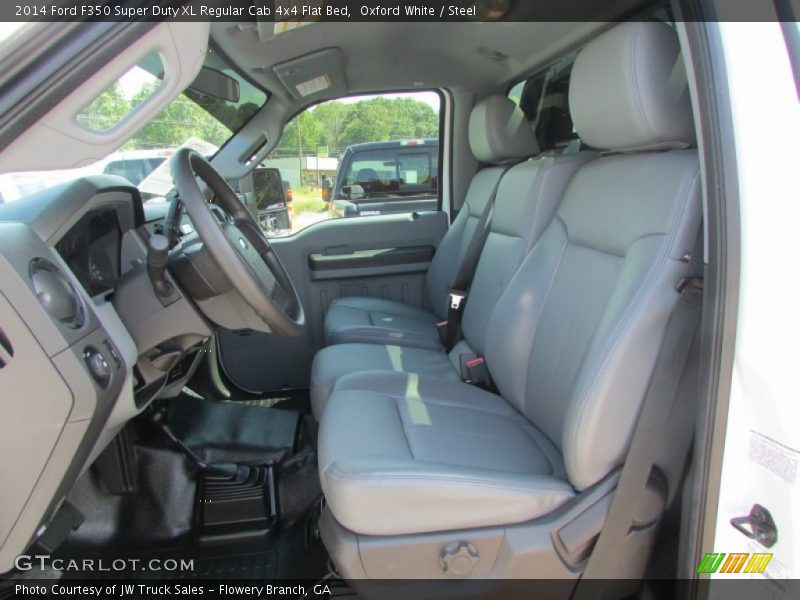 Oxford White / Steel 2014 Ford F350 Super Duty XL Regular Cab 4x4 Flat Bed