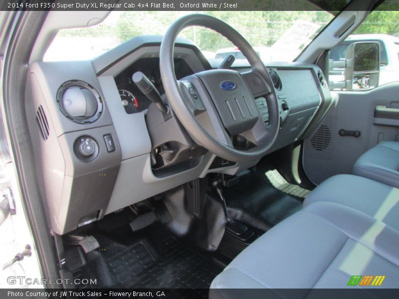 Oxford White / Steel 2014 Ford F350 Super Duty XL Regular Cab 4x4 Flat Bed