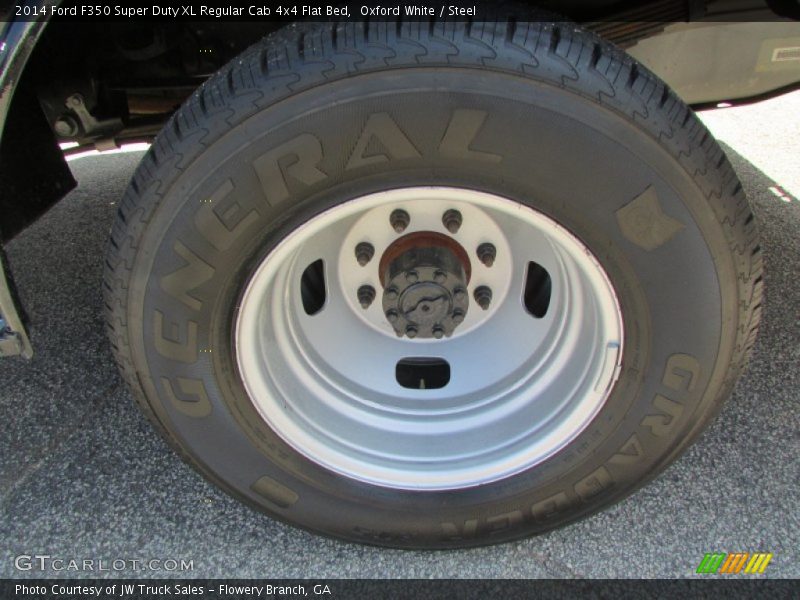 Oxford White / Steel 2014 Ford F350 Super Duty XL Regular Cab 4x4 Flat Bed