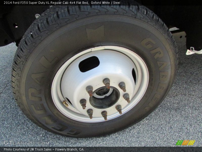 Oxford White / Steel 2014 Ford F350 Super Duty XL Regular Cab 4x4 Flat Bed