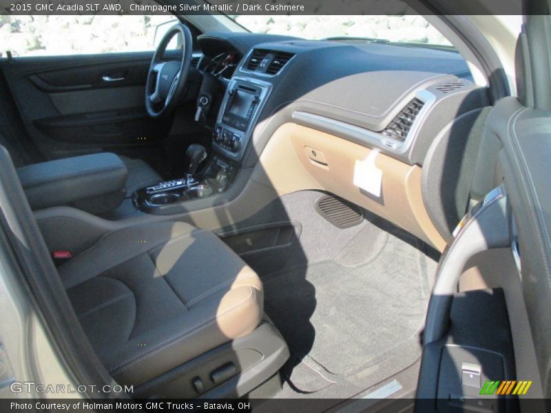Champagne Silver Metallic / Dark Cashmere 2015 GMC Acadia SLT AWD