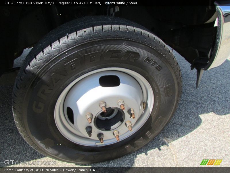 Oxford White / Steel 2014 Ford F350 Super Duty XL Regular Cab 4x4 Flat Bed