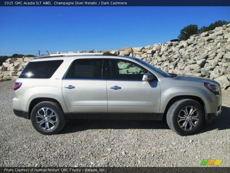 Champagne Silver Metallic / Dark Cashmere 2015 GMC Acadia SLT AWD