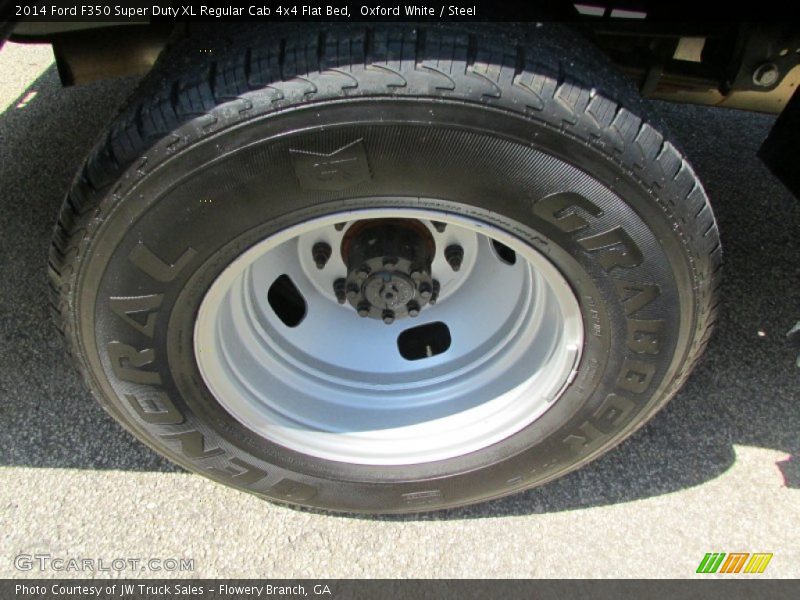 Oxford White / Steel 2014 Ford F350 Super Duty XL Regular Cab 4x4 Flat Bed
