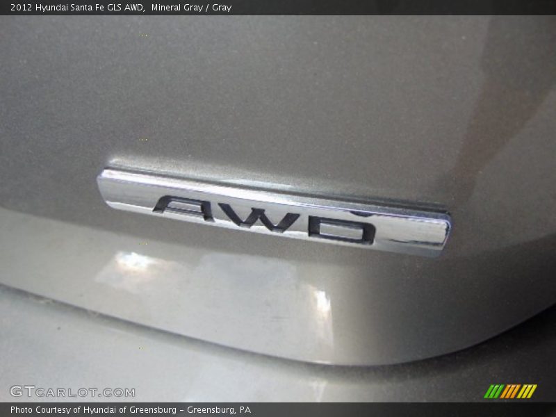 Mineral Gray / Gray 2012 Hyundai Santa Fe GLS AWD