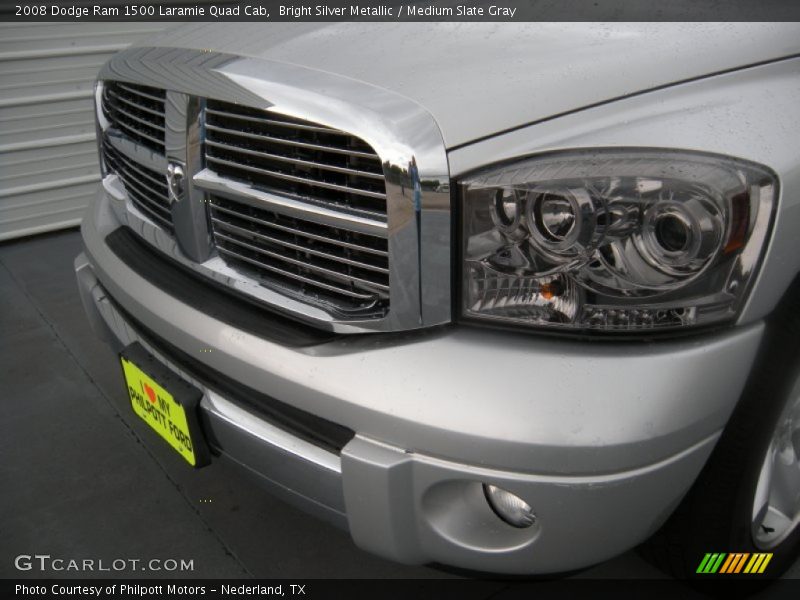 Bright Silver Metallic / Medium Slate Gray 2008 Dodge Ram 1500 Laramie Quad Cab