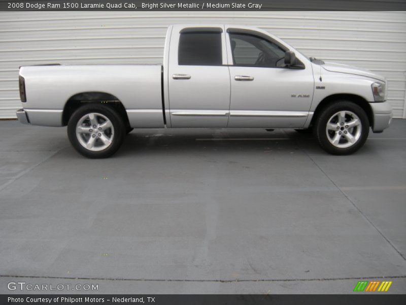 Bright Silver Metallic / Medium Slate Gray 2008 Dodge Ram 1500 Laramie Quad Cab