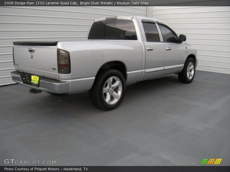 Bright Silver Metallic / Medium Slate Gray 2008 Dodge Ram 1500 Laramie Quad Cab