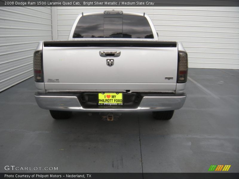 Bright Silver Metallic / Medium Slate Gray 2008 Dodge Ram 1500 Laramie Quad Cab