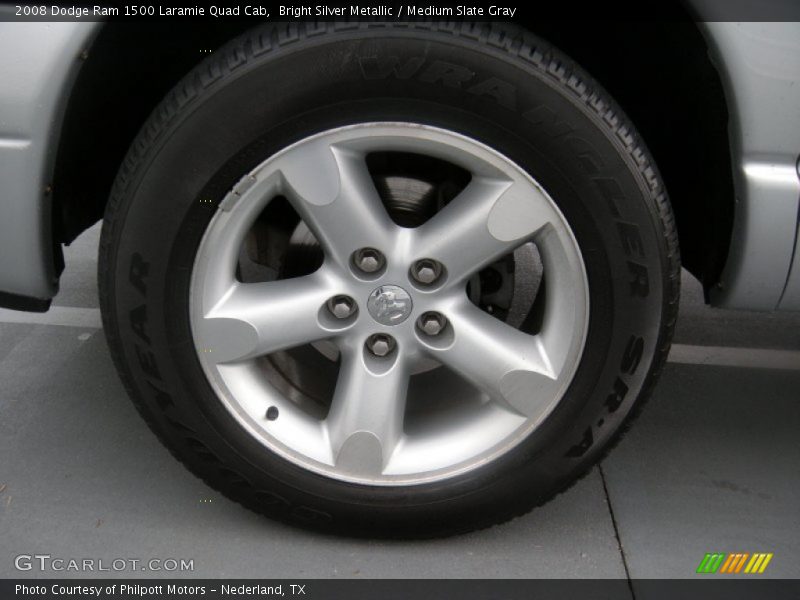Bright Silver Metallic / Medium Slate Gray 2008 Dodge Ram 1500 Laramie Quad Cab