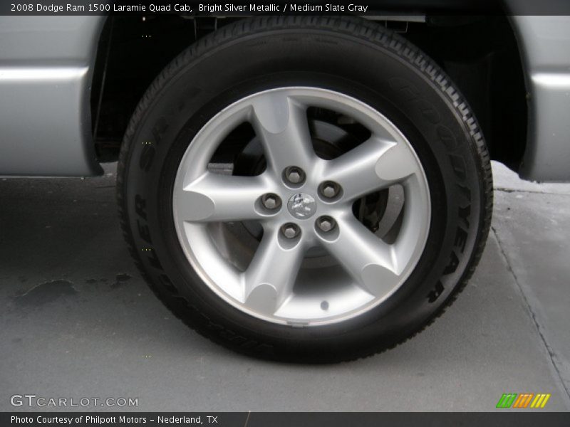 Bright Silver Metallic / Medium Slate Gray 2008 Dodge Ram 1500 Laramie Quad Cab