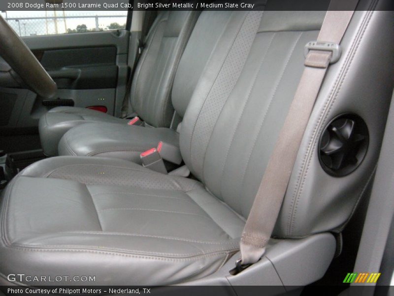 Bright Silver Metallic / Medium Slate Gray 2008 Dodge Ram 1500 Laramie Quad Cab