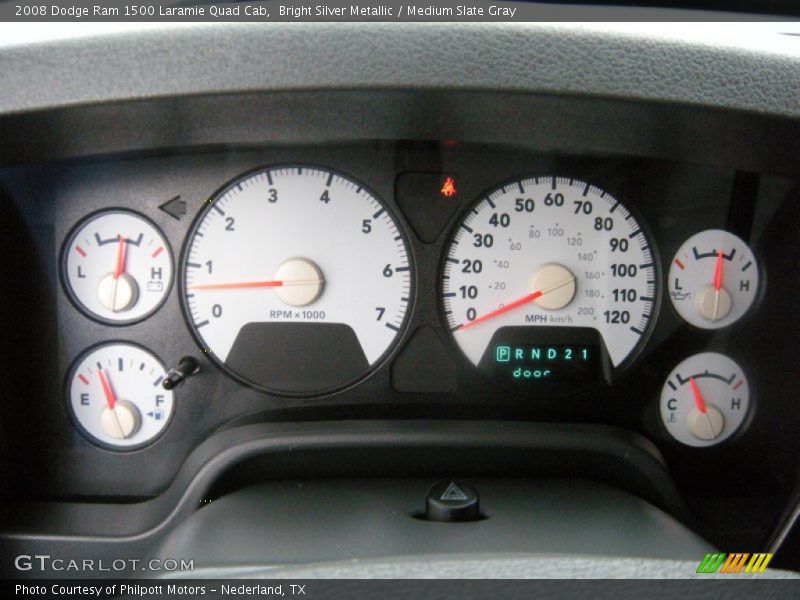 Bright Silver Metallic / Medium Slate Gray 2008 Dodge Ram 1500 Laramie Quad Cab