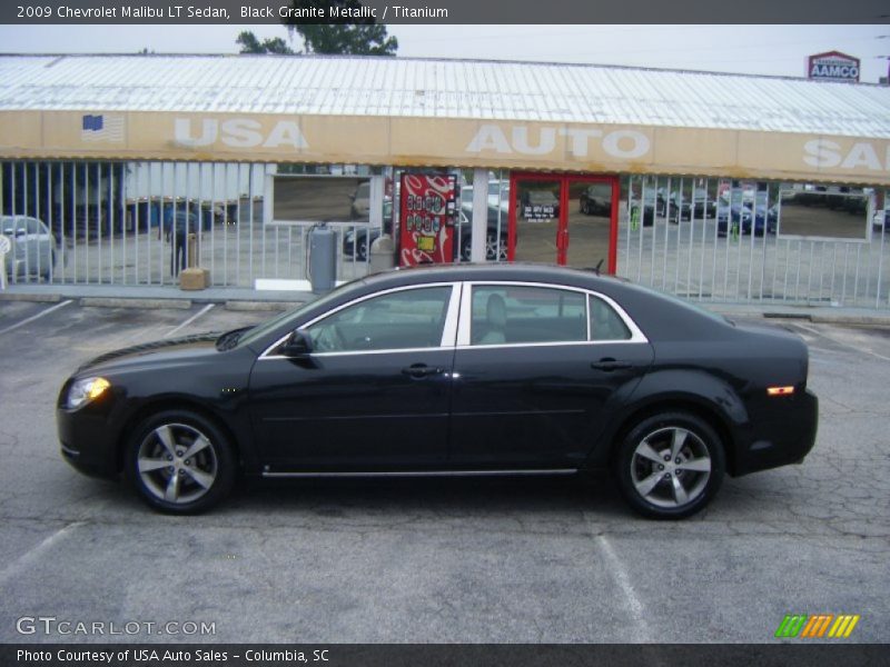 Black Granite Metallic / Titanium 2009 Chevrolet Malibu LT Sedan