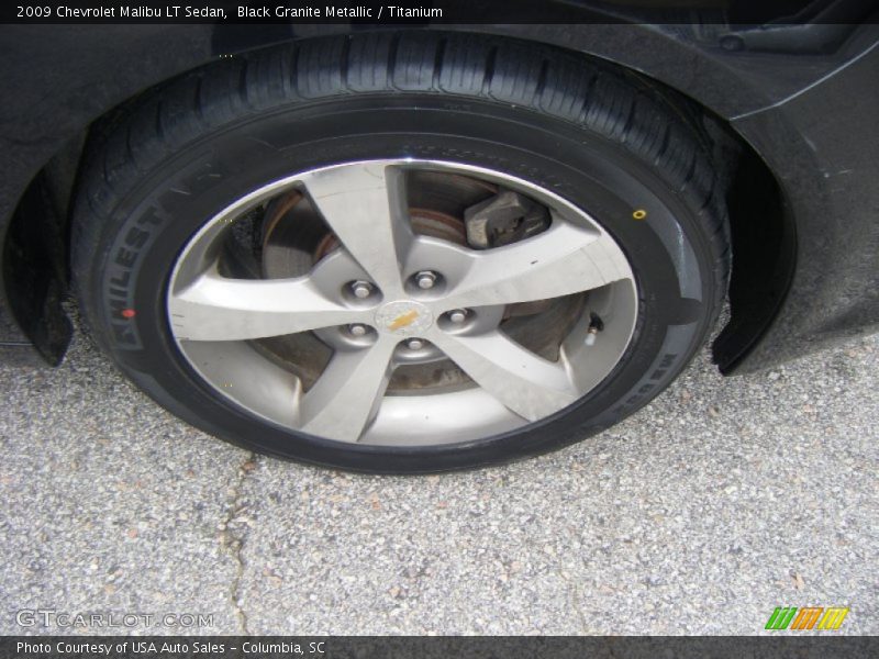 Black Granite Metallic / Titanium 2009 Chevrolet Malibu LT Sedan