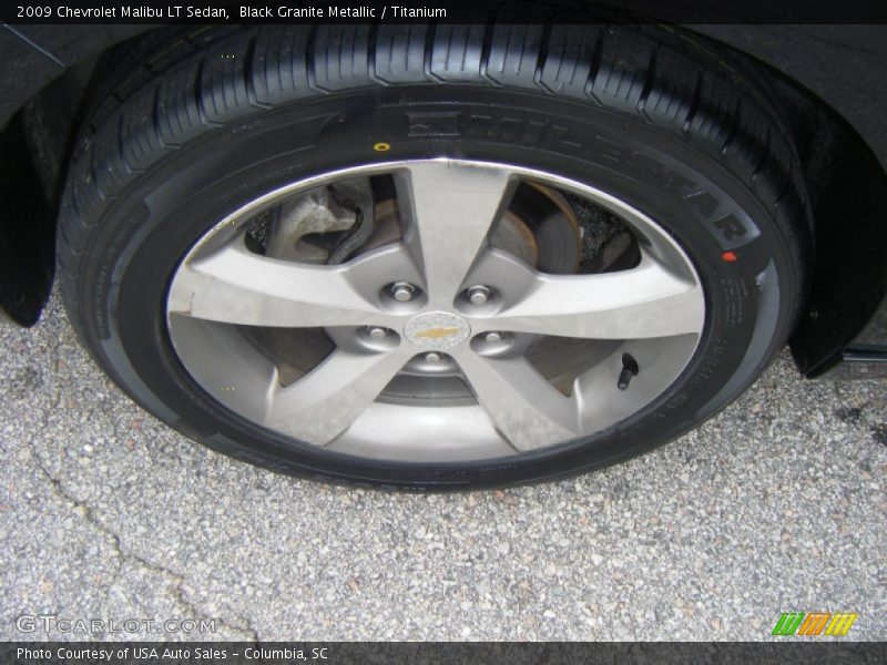 Black Granite Metallic / Titanium 2009 Chevrolet Malibu LT Sedan