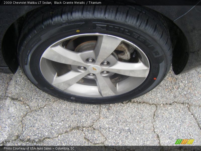 Black Granite Metallic / Titanium 2009 Chevrolet Malibu LT Sedan