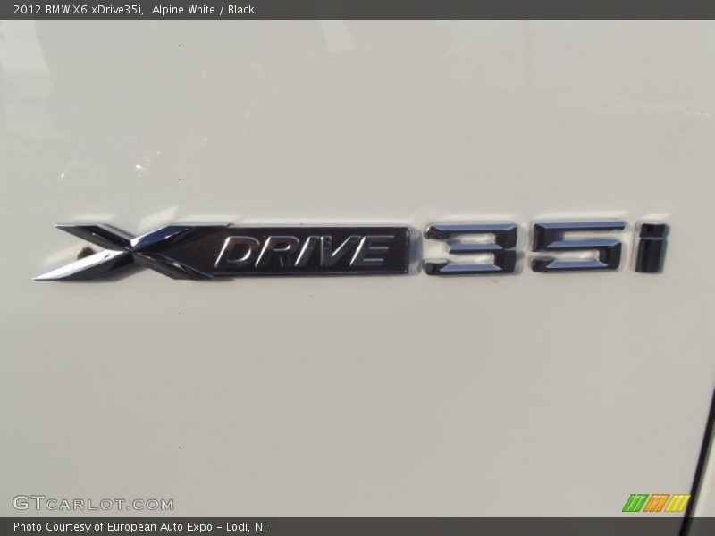 Alpine White / Black 2012 BMW X6 xDrive35i