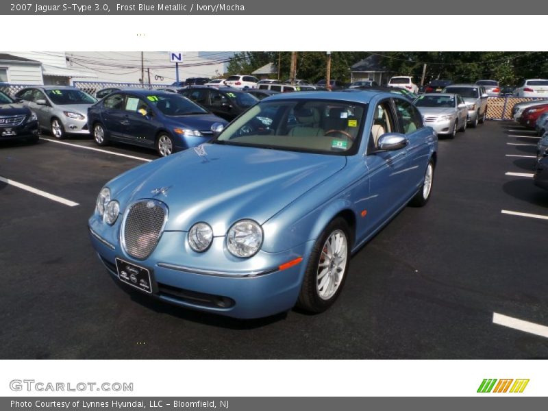 Frost Blue Metallic / Ivory/Mocha 2007 Jaguar S-Type 3.0