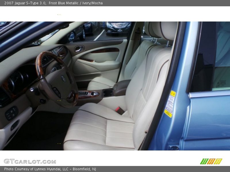 Frost Blue Metallic / Ivory/Mocha 2007 Jaguar S-Type 3.0