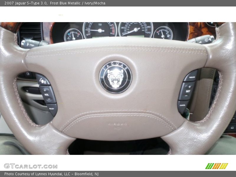 Frost Blue Metallic / Ivory/Mocha 2007 Jaguar S-Type 3.0