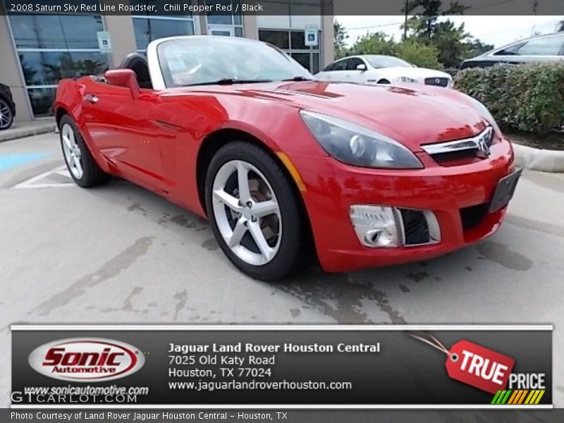 Chili Pepper Red / Black 2008 Saturn Sky Red Line Roadster