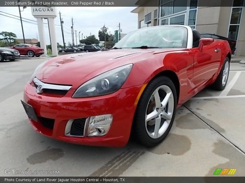 Chili Pepper Red / Black 2008 Saturn Sky Red Line Roadster