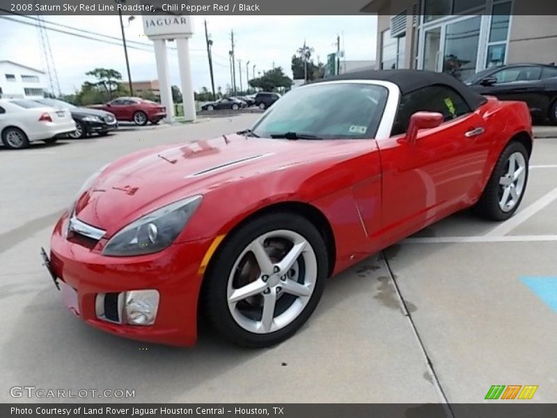 Front 3/4 View of 2008 Sky Red Line Roadster