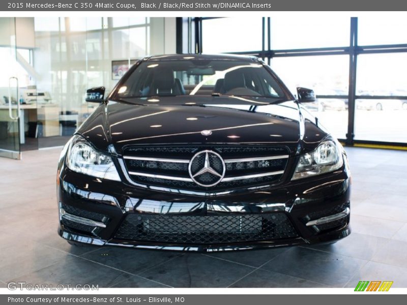 Black / Black/Red Stitch w/DINAMICA Inserts 2015 Mercedes-Benz C 350 4Matic Coupe