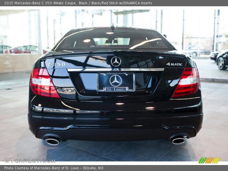 Black / Black/Red Stitch w/DINAMICA Inserts 2015 Mercedes-Benz C 350 4Matic Coupe