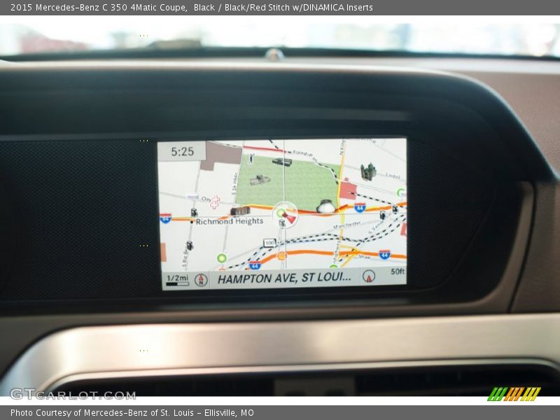 Black / Black/Red Stitch w/DINAMICA Inserts 2015 Mercedes-Benz C 350 4Matic Coupe