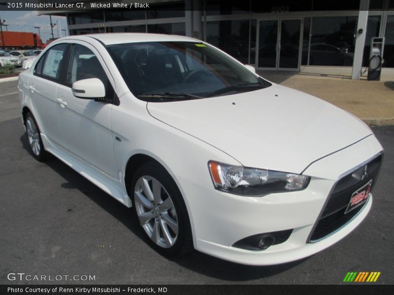 Wicked White / Black 2015 Mitsubishi Lancer GT