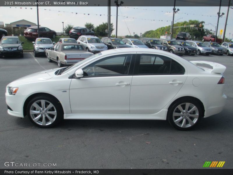Wicked White / Black 2015 Mitsubishi Lancer GT