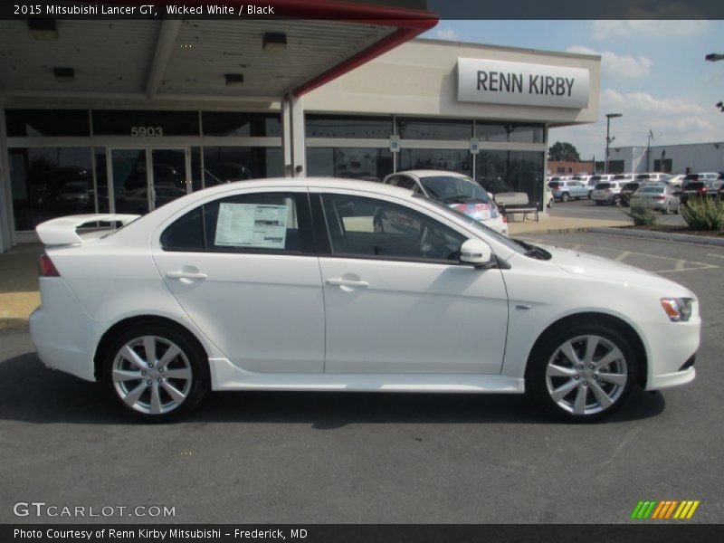 Wicked White / Black 2015 Mitsubishi Lancer GT