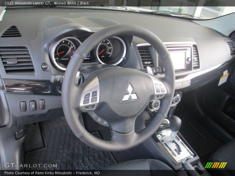 Wicked White / Black 2015 Mitsubishi Lancer GT