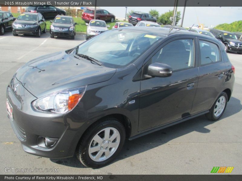 Thunder Gray / Black 2015 Mitsubishi Mirage ES