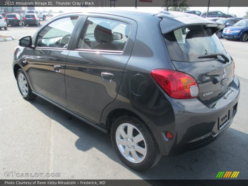 Thunder Gray / Black 2015 Mitsubishi Mirage ES