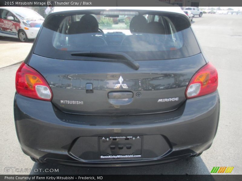 Thunder Gray / Black 2015 Mitsubishi Mirage ES