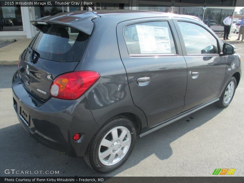 Thunder Gray / Black 2015 Mitsubishi Mirage ES