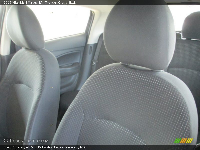 Thunder Gray / Black 2015 Mitsubishi Mirage ES
