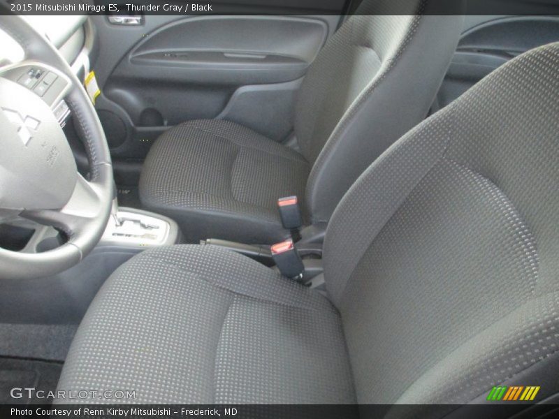 Thunder Gray / Black 2015 Mitsubishi Mirage ES