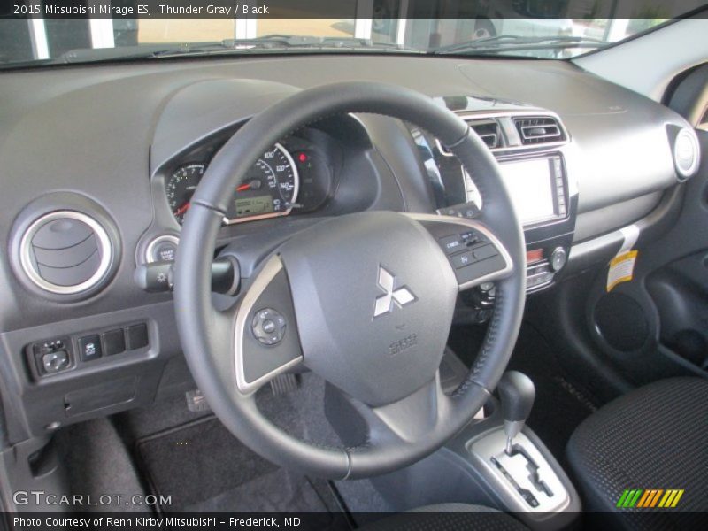 Thunder Gray / Black 2015 Mitsubishi Mirage ES