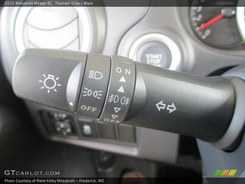 Thunder Gray / Black 2015 Mitsubishi Mirage ES