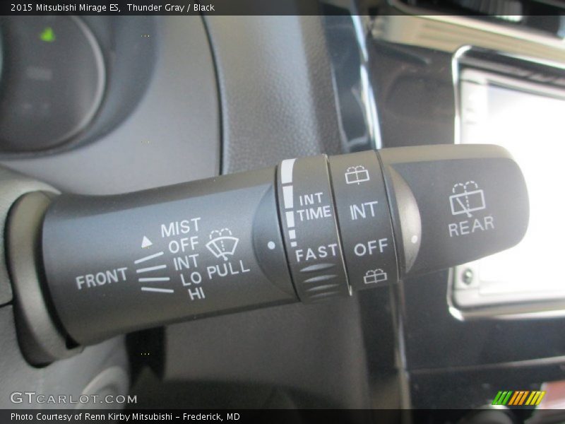 Thunder Gray / Black 2015 Mitsubishi Mirage ES