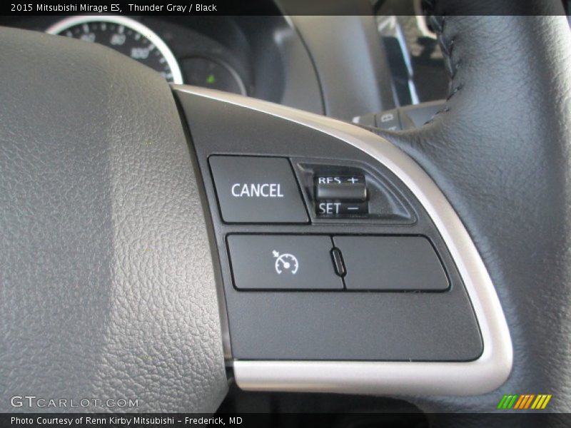 Thunder Gray / Black 2015 Mitsubishi Mirage ES